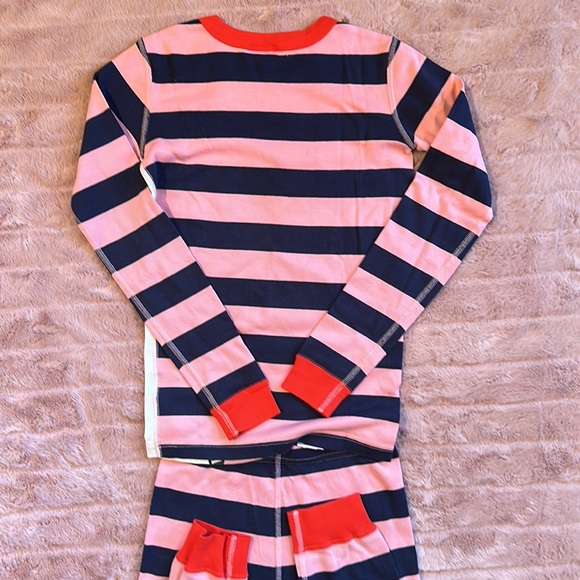 NWOT Hanna Andersson girls’ pajamas, size 150 (12), pink and blue w/ cat - Picture 5 of 10